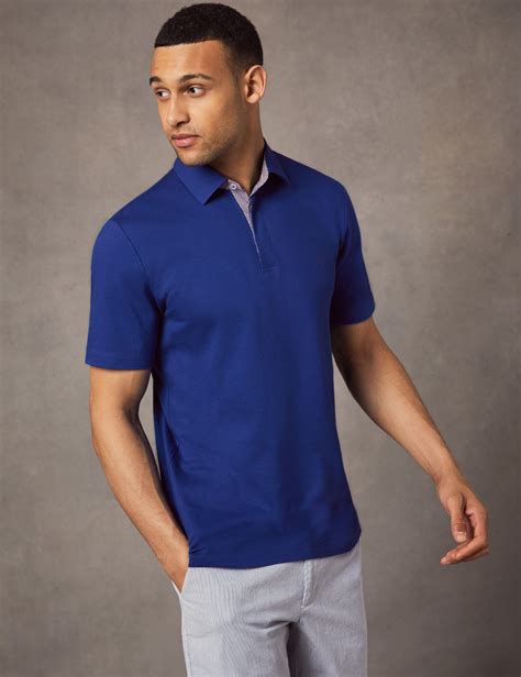 Mens Blue Polos 